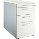 Schäfer Shop Genius Standcontainer 1336, mit Griff rund, B 435 x H 717 mm, weißalu/weißalu/weiß