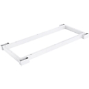 Schäfer Shop Genius Steel plinth TETRIS WOOD, recessed, for shelves/cabinets W 800 mm, white