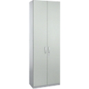 Schäfer Shop Genius TETRIS SOLID hinged door wardrobe, steel body, 6 AA, W 800 mm, lockable, light grey/white aluminium