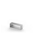 Schäfer Shop Genius TETRIS SOLID opzet boekenkast, 1 OH, B 1200 x D 413 x H 383 mm, blank alu