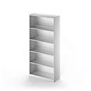 Schäfer Shop Genius TETRIS SOLID shelving unit, steel body, 5 AA, W 1000 x D 413 x H 2143 mm, white aluminium