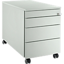 Schäfer Shop  Genius Verrijdbaar ladeblok 1233, met greepuitsparing B 435 x H 577 mm, lichtgrijs/lichtgrijs/lichtgrijs 