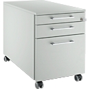 Schäfer Shop  Genius Verrijdbaar ladeblok 126, met hoekgreep B 435 x H 577 mm, lichtgrijs/lichtgrijs/lichtgrijs 