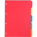 SCHÄFER SHOP Kartonregister SET, zur freien Verwendung, 5 Blätter, 5 Farben