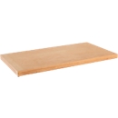 Schäfer Shop Pure Ablegeboden für manuell höhenverstellbare Arbeitstische AST31, Multiplex-Platte, Stärke 30 mm, bis 200 kg, B 750 x T 365 x H 30 mm, Buche-Dekor