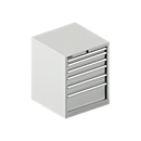 Schäfer Shop Pure Armoire à tiroirs 27-27 , 6 tiroirs, jusqu'à 75 kg, l. 564 x P 572 x H 700 mm, gris clair/gris clair