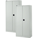 Schäfer Shop Pure Armoire universelle lot de 2, acier, verrouillable, 950 x 400 x 1935 mm, 5 HC