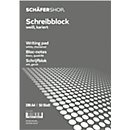 Schäfer Shop Pure  briefblok CLIP, A4, geruit, 10 stuks, wit