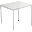 Schäfer Shop Pure Conferentietafel, rechthoekig, frame van vierkante buizen, B 800 x D 700 x H 720 mm, lichtgrijs/lichtgrijs