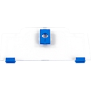 Schäfer Shop Pure Cover bas pour la série Eurobox Economy 400 x 300 avec façade ouverte, en plastique, bleu