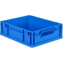 Schäfer Shop Pure Eurobox Serie Economy, Griffe offen, Kunststoff, B 400 x T 300 x H 120 mm, 11 l, blau