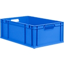 Schäfer Shop Pure Eurobox Serie Economy, Griffe offen, Kunststoff, B 600 x T 400 x H 220 mm, 44 l, blau