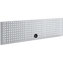 Schäfer Shop Pure geperforeerd paneel voor AST31 tafelblad, tot 150 kg, B 1500 x H 380 mm, staal, blank aluminium
