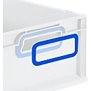 Schäfer Shop Pure greepring ColorClip voor Euroboxen uit de Economy-serie 400 x 300 en 600 x 400, kunststof, blauw, 2 stuks
