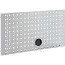 Schäfer Shop Pure Lochwand für AST31 Tischaufbau, bis 150 kg, B 750 x H 380 mm, Stahl, weißaluminium