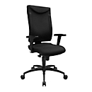 Schäfer Shop Pure office chair SSI PROLINE P1 Clean, with armrests, point synchronization mechanism, intervertebral disc seat, antibacterial cover, black