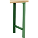 Schäfer Shop Pure Pedestal para encimera, no regulable en altura, D 665 x H 800 mm, verde reseda RAL 6011
