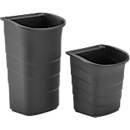 Schäfer Shop Pure Reinigungseimer Set, bestehend aus 1 x großer Eimer 26 l und 1 x kleiner Eimer 15 l, mit Einhänge-Nut, schwarz