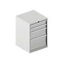 Schäfer Shop Pure  Schubladenschrank 27-27, 4 Schübe, bis 75 kg, B 564 x T 572 x H 800 mm, lichtgrau/lichtgrau