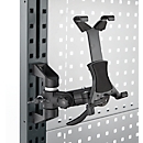 Schäfer Shop Pure Tablethalter für AST31 Tischaufbau, für 1 Tablet bis 7,8“, Klemmbereich verstellbar, um 360° drehbar, neigbar, Kunststoff/Schaumstoff, schwarz