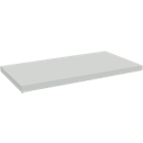Schäfer Shop Pure Tablette pour tables de travail réglables en hauteur manuellement AST31, panneau d'aggloméré, épaisseur 25 mm, jusqu'à 30 kg, L 740 x P 365 x H 55 mm, gris clair