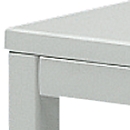 Schäfer Shop  Pure Tafel van stalen buis, vierkant, voet van vierkante buis, B 800 x D 800 x H 720 mm, lichtgrijs/lichtgrijs