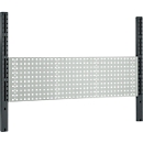 Schäfer Shop Pure Tischaufbau für Arbeitstische AST31, 2 x Aufbausäulen, 1 x Lochwand, B 1500 x H 1035 mm, Stahl, anthrazitgrau/lichtgrau
