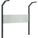 Schäfer Shop Pure Tischaufbau für Arbeitstische AST31, 2 x Aufbausäulen, 1 x Lochwand, B 1500 x H 1615 mm, Stahl, anthrazitgrau/lichtgrau
