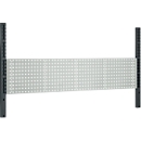 Schäfer Shop Pure Tischaufbau für Arbeitstische AST31, 2 x Aufbausäulen, 1 x Lochwand, B 2000 x H 1035 mm, Stahl, anthrazitgrau/lichtgrau