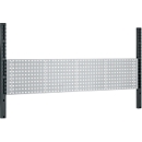 Schäfer Shop Pure Tischaufbau für Arbeitstische AST31, 2 x Aufbausäulen, 1 x Lochwand, B 2000 x H 1035 mm, Stahl, anthrazitgrau/weißaluminium