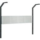 Schäfer Shop Pure Tischaufbau für Arbeitstische AST31, 2 x Aufbausäulen, 1 x Lochwand, B 2000 x H 1615 mm, Stahl, anthrazitgrau/lichtgrau