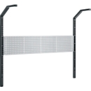 Schäfer Shop Pure Tischaufbau für Arbeitstische AST31, 2 x Aufbausäulen, 1 x Lochwand, B 2000 x H 1615 mm, Stahl, anthrazitgrau/weißaluminium