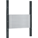 Schäfer Shop Pure Tischaufbau für Arbeitstische AST31, 2 x Aufbausäulen, 1 x Lochwand, B 750 x H 1035 mm, Stahl, anthrazitgrau/weißaluminium