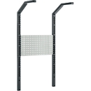 Schäfer Shop Pure Tischaufbau für Arbeitstische AST31, 2 x Aufbausäulen, 1 x Lochwand, B 750 x H 1615 mm, Stahl, anthrazitgrau/lichtgrau