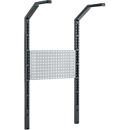 Schäfer Shop Pure Tischaufbau für Arbeitstische AST31, 2 x Aufbausäulen, 1 x  Lochwand, B 750 x H 1615 mm, Stahl, anthrazitgrau/weißaluminium