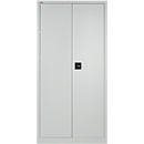 Schäfer Shop Pure Universalschrank, 5 OH, 4 Fachböden, abschließbar, B 950 x T 400 x H 1935 mm, Stahl, lichtgrau RAL 7035/lichtgrau RAL 7035