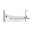 Schäfer Shop Pure Verstellboden für AST31 Tischaufbau, bis 30 kg, B 2000 x T 400 x H 120 mm, Stahl, weißaluminium
