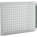 Schäfer Shop Pure zijpaneel voor handmatig in hoogte verstelbare werktafels AST31, gatenpatroon 38 x 10 mm, tot 50 kg, staal, lichtgrijs