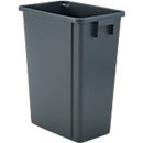 Schäfer Shop Select afvalbak, zonder deksel, inhoud 60 l, draaggrepen, stapelbaar en uitbreidbaar, B 460 x D 320 x H 580 mm, kunststof, grijs