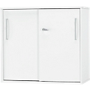 Schäfer Shop Select Armario auxiliar/superior de puertas correderas SET UP, 2 AA, An 800 x P 420 x Al 726 mm, blanco/blanco 