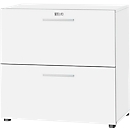 Schäfer Shop Select Armoire à dossiers suspendus SET UP, 2 tiroirs à dossiers suspendus, verrouillable, l. 800 x P 420 x H 744 mm, blanc/blanc 
