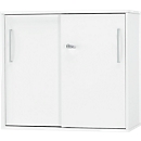 Schäfer Shop Select Armoire à portes coulissantes d'appoint à poser SET UP, 2 HC, l. 800 x P 420 x H 726 mm, blanc/blanc 