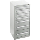 Schäfer Shop Select Armoire à tiroirs SF 70, 7 tiroirs, gris clair RAL 7035 gris clair RAL 7035