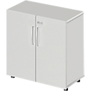 Schäfer Shop Select Armoire LOGIN, 2 hauteurs de classeurs, H, L 800 x P 420 x H 788 mm, gris clair/gris clair