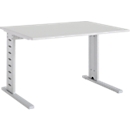 Schäfer Shop Select Bureau Moxxo IQ, rectangulaire, pieds en C, l. 1200 x P 800 x H 735 mm, gris clair 