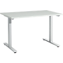 Schäfer Shop Select Bureau Start Off, pied-T, rectangulaire, acier/bois, l. 1200 x P 800 x H 735 mm, gris clair 