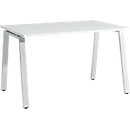 Schäfer Shop Select Bureau Start Off, pieds en A, rectangulaire, acier/bois, l. 1200 x P 800 x H 735 mm, gris clair 