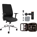 Schäfer Shop Select Bureaustoel SSI Proline Edition10, met armleuningen + Happy and Fit Massagepistool Massage Mini