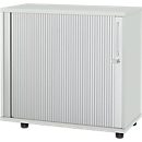 Schäfer Shop Select caisson à volet roulant transversal, bois, 2 tablettes, L 800 mm x P 421 x H 750 mm, gris clair