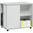 Schäfer Shop Select Caisson mobile d'extension MOXXO IQ, compartiment de la tour PC, 1 porte, 2 compartiments latéraux, l. 551 x P 800 x H 720 mm, gris clair 